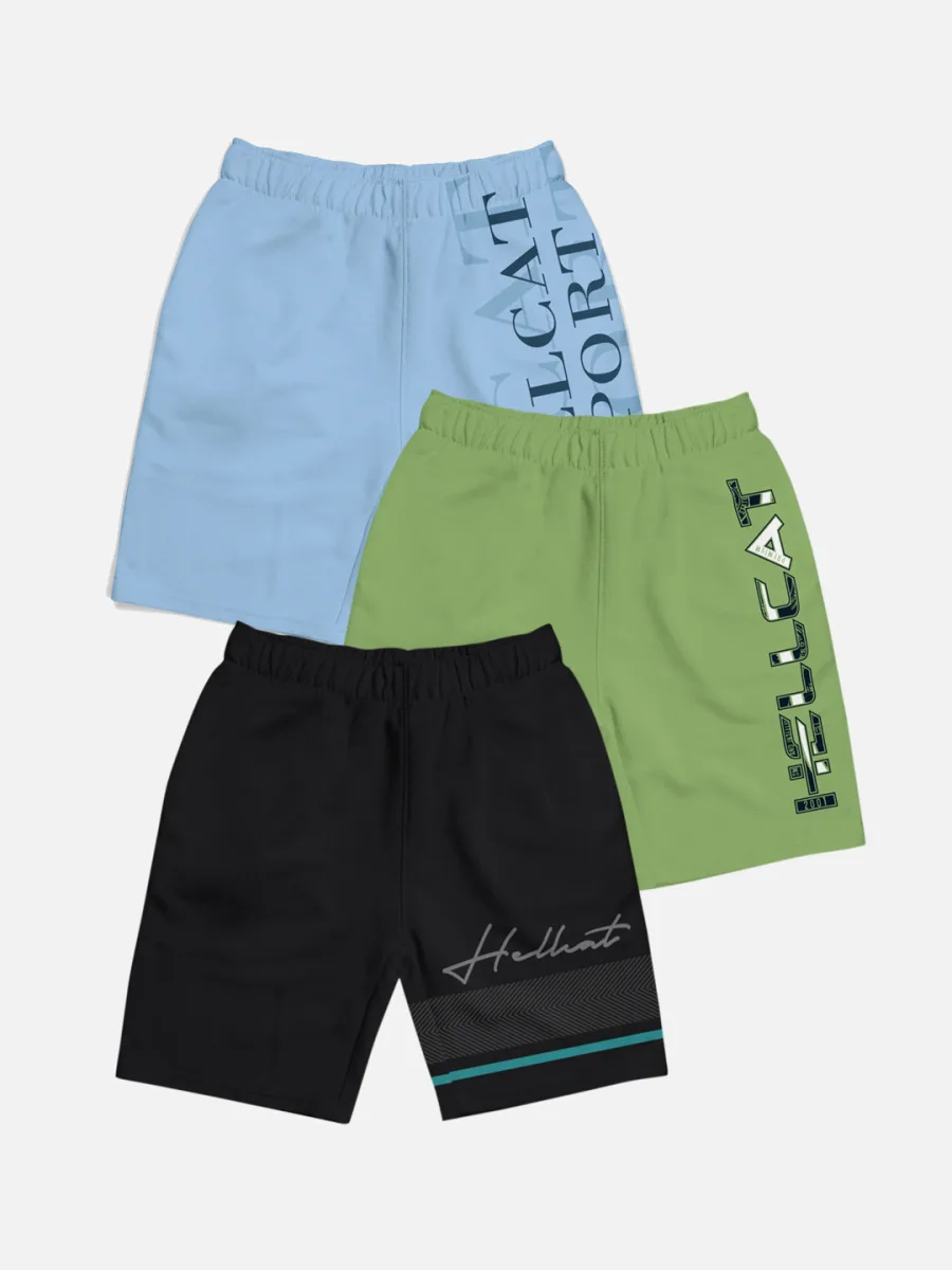 Boys Pack of 3 Cotton Shorts