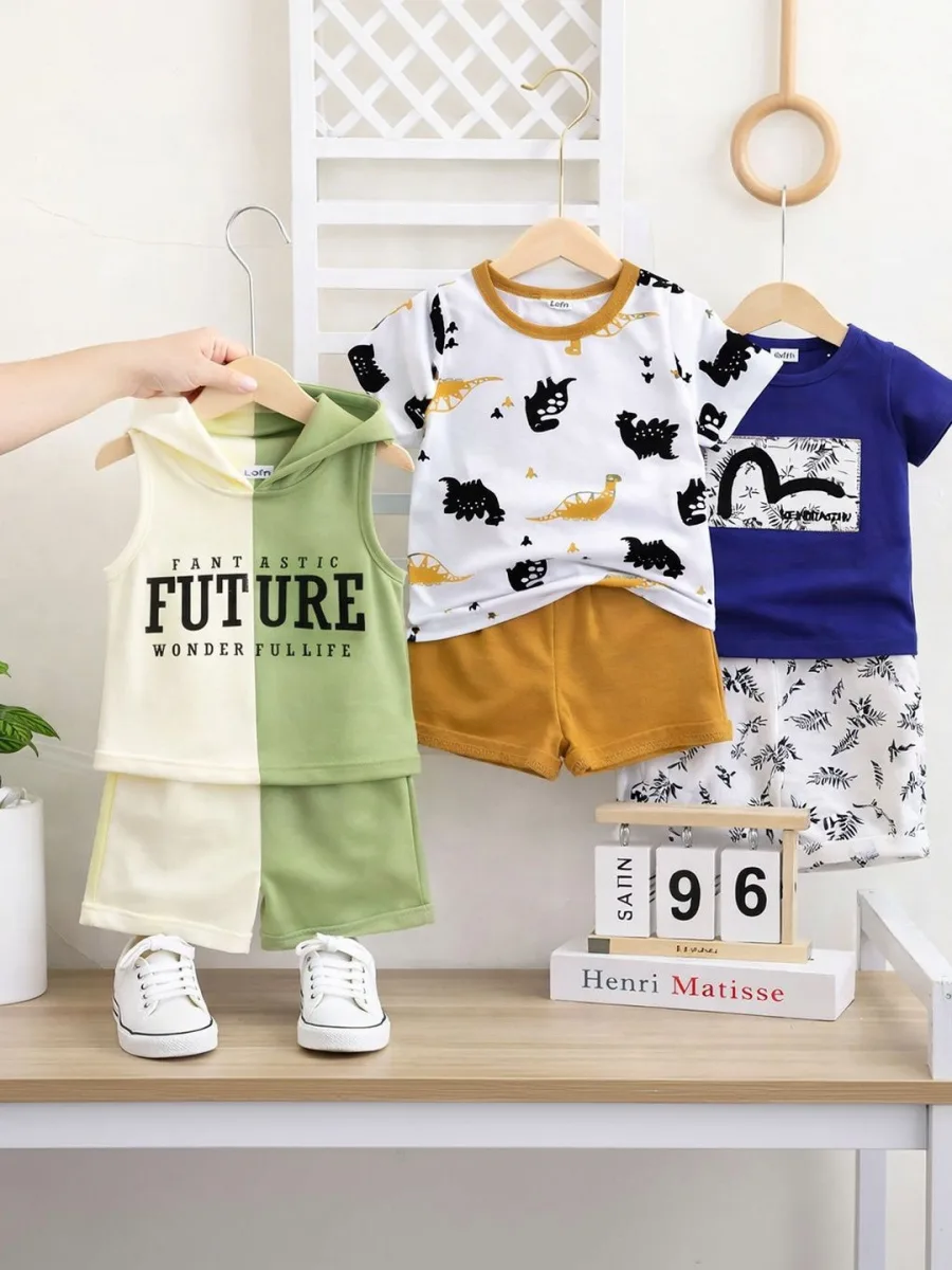 Unisex Kids Printed T-shirt with Shorts