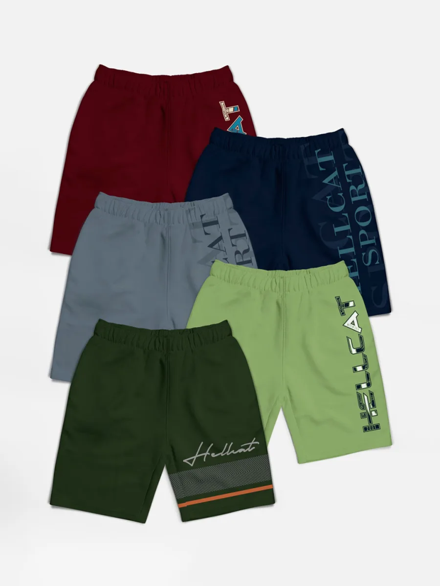 Boys Pack of 5 Cotton Shorts