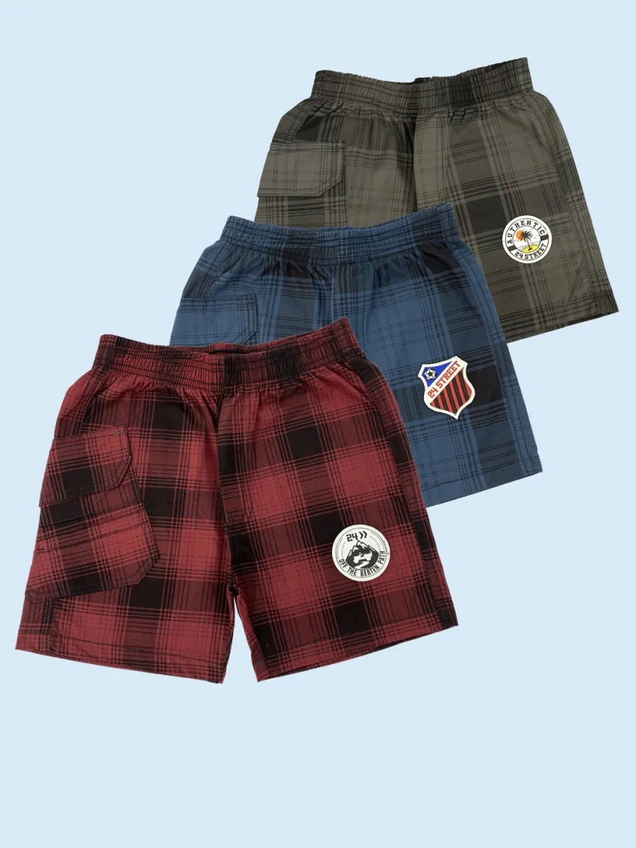 Boys Checked Shorts