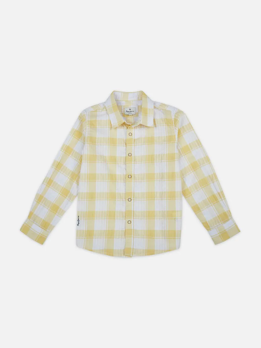 Boys Checked Cotton Shirt
