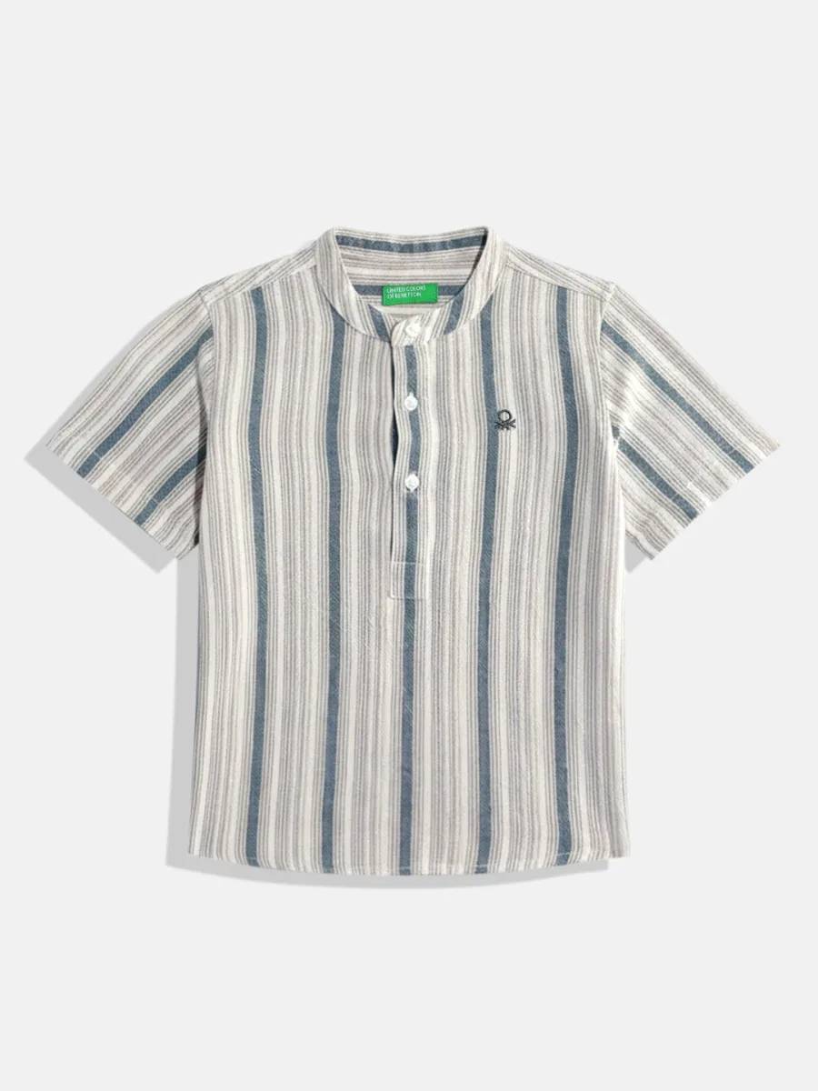 Boys Striped Cotton Shirt
