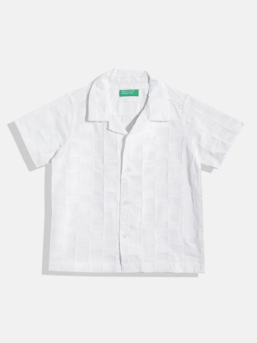 Boys Textured Casual Shirt