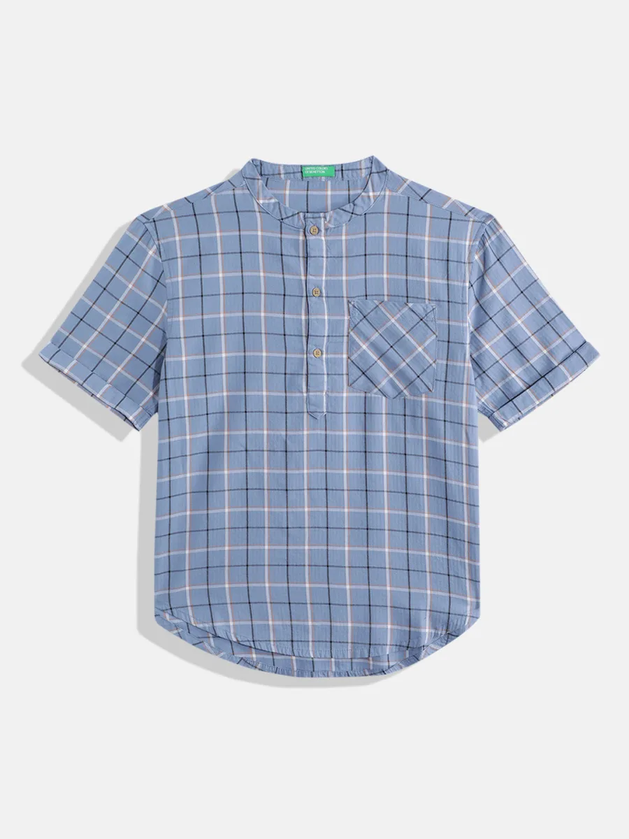 Boys Cotton Checked Shirt