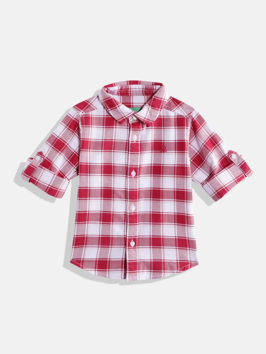 Boys Checked Cotton Shirt