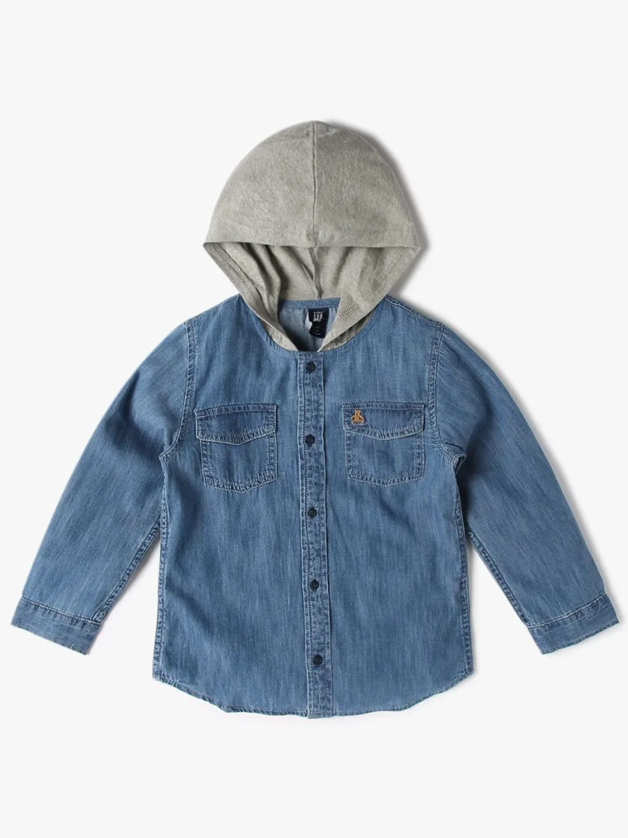 Boys Cotton Hooded Shirt