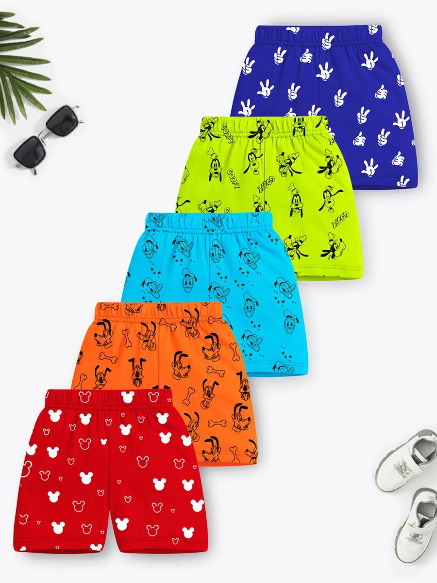 Boys Pack Of 5 Disney Shorts
