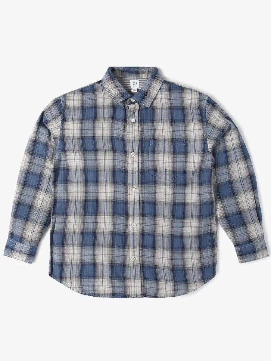 Boys Checked Cotton Shirt