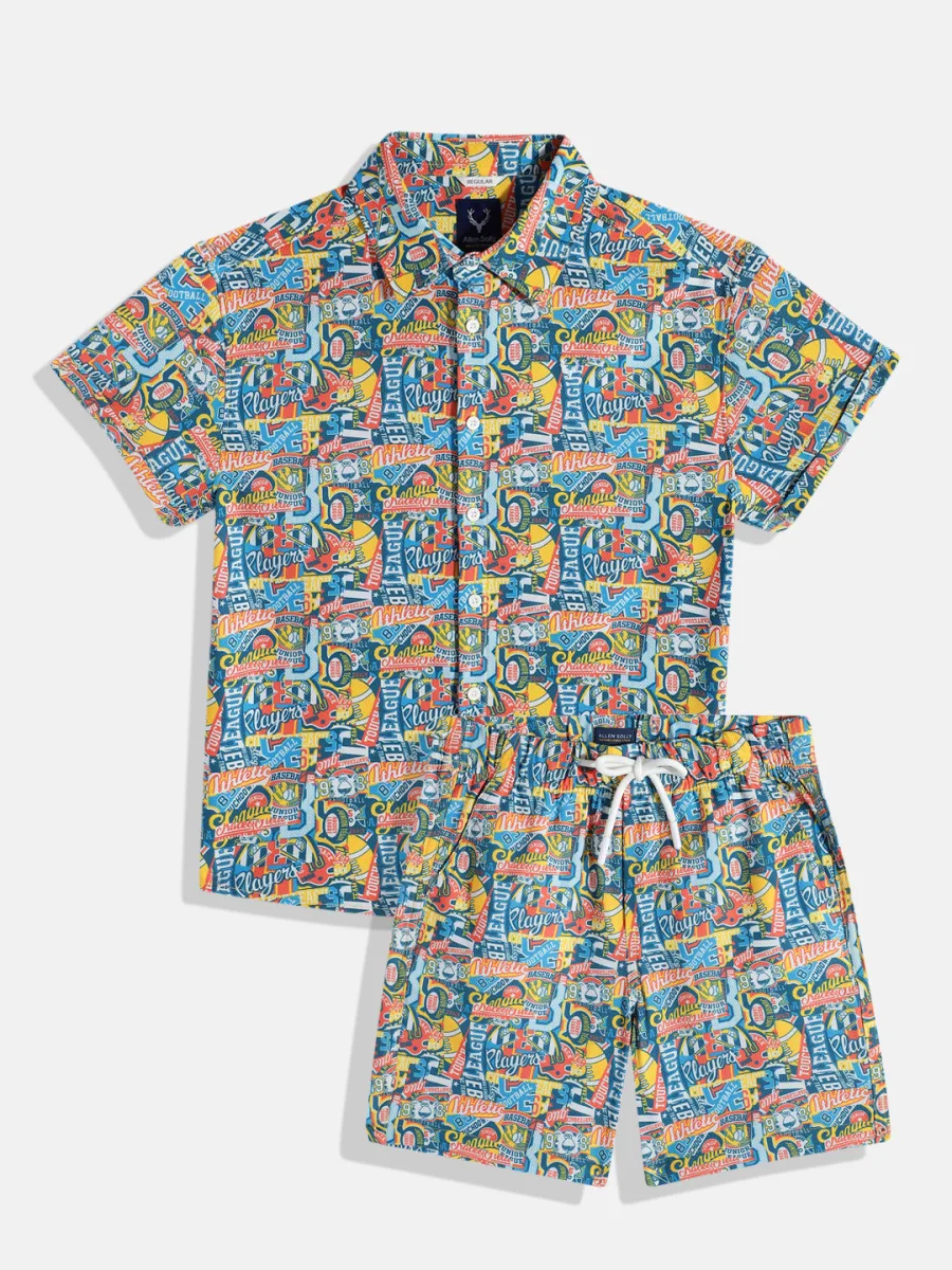 Boys Printed Shirt and Shorts