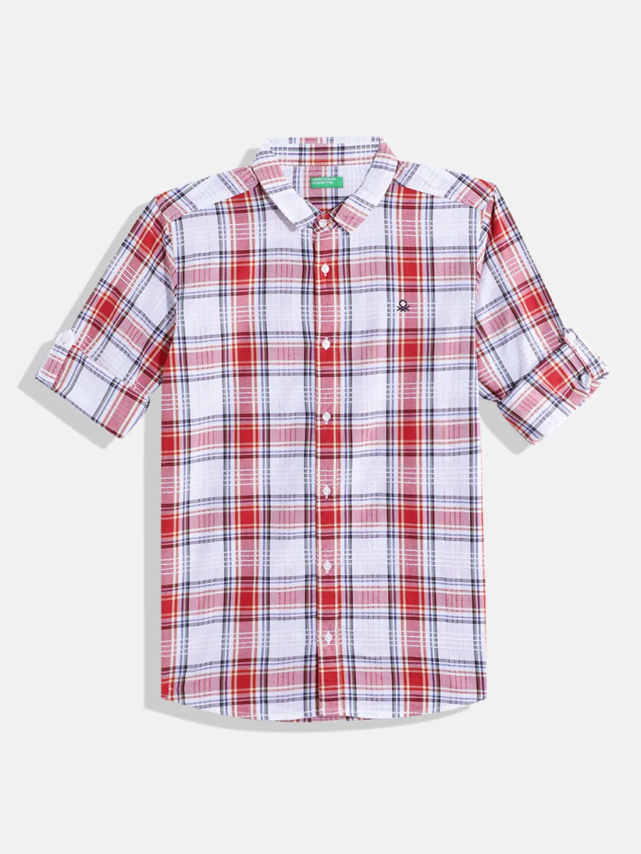 Boys Checked Pure Cotton Shirt