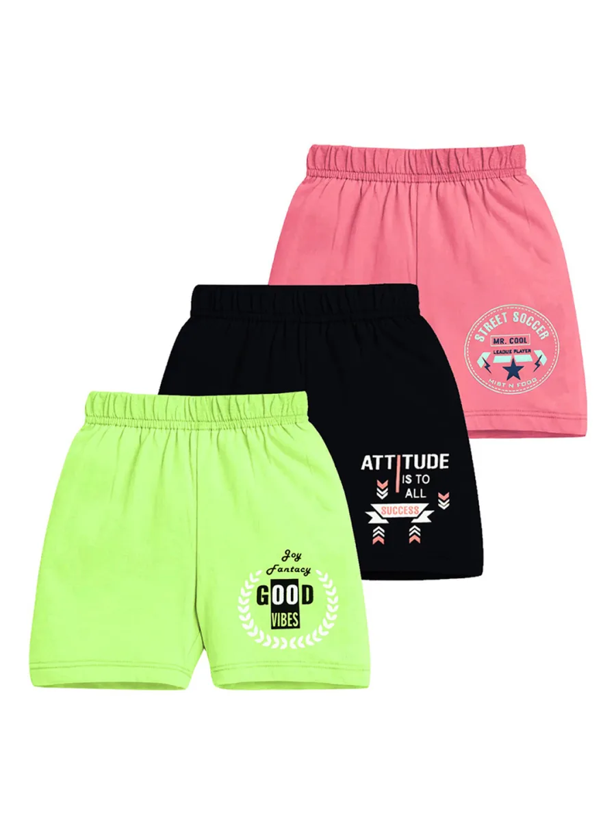 Kids Pack of 3 Cotton Shorts