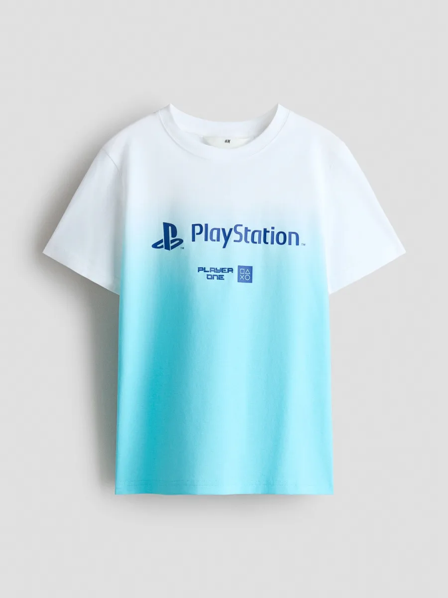 Print-Motif Cotton T-shirt