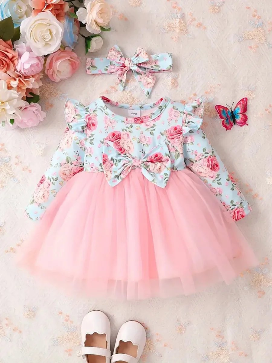 Net Fit and Flare Dress