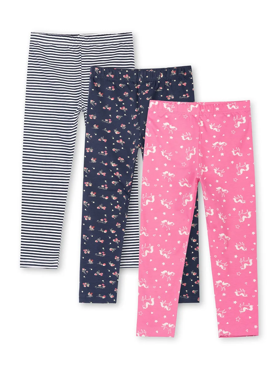 Girls Pack Of 3 Leggings