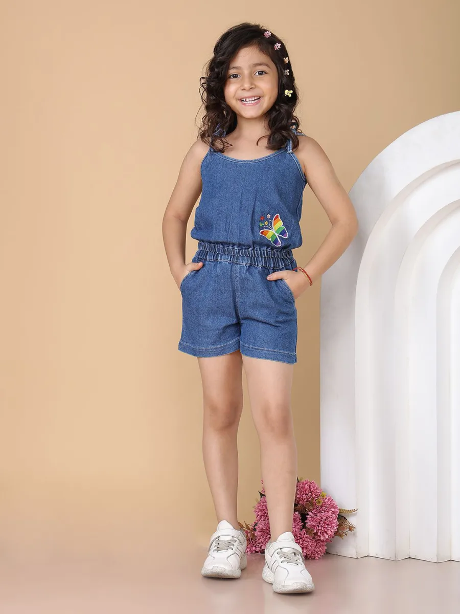 Girls Denim Top With Shorts
