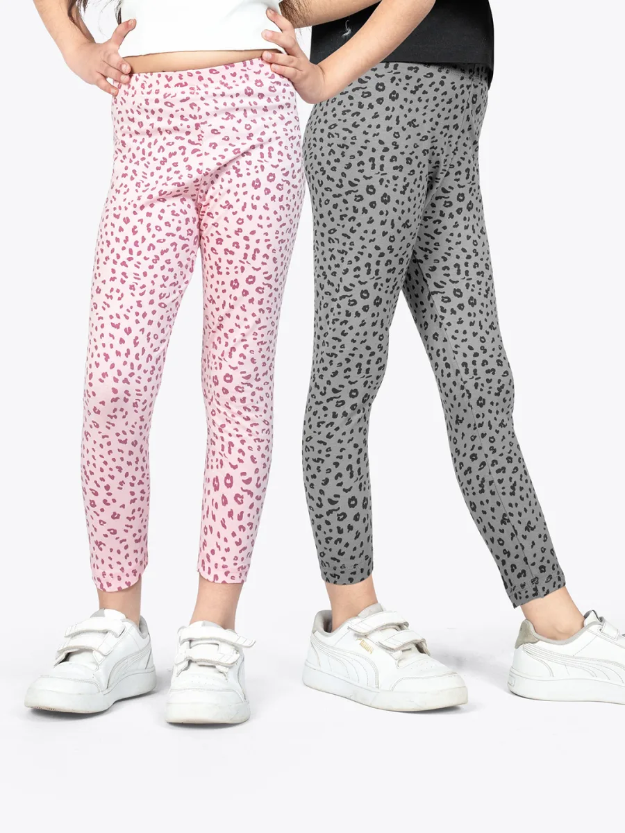 Girls 2 Printed Cotton Legging