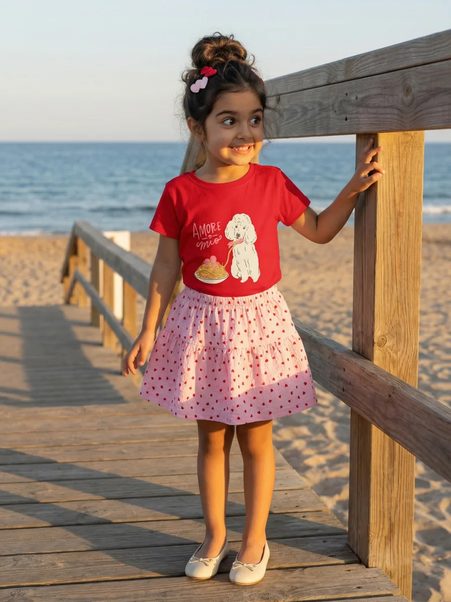 Girls top and skirt set