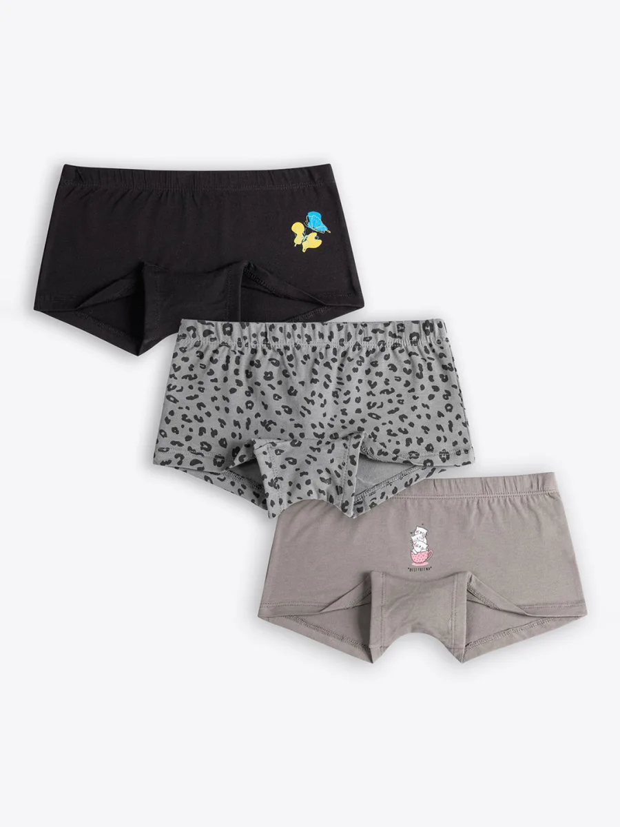 Girls Pack Of 3 Shorts Briefs