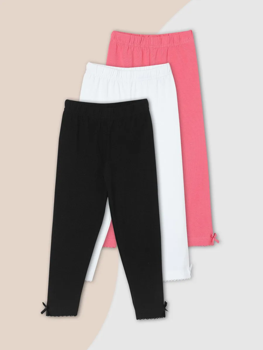 Girls Pack Of 3 Leggings