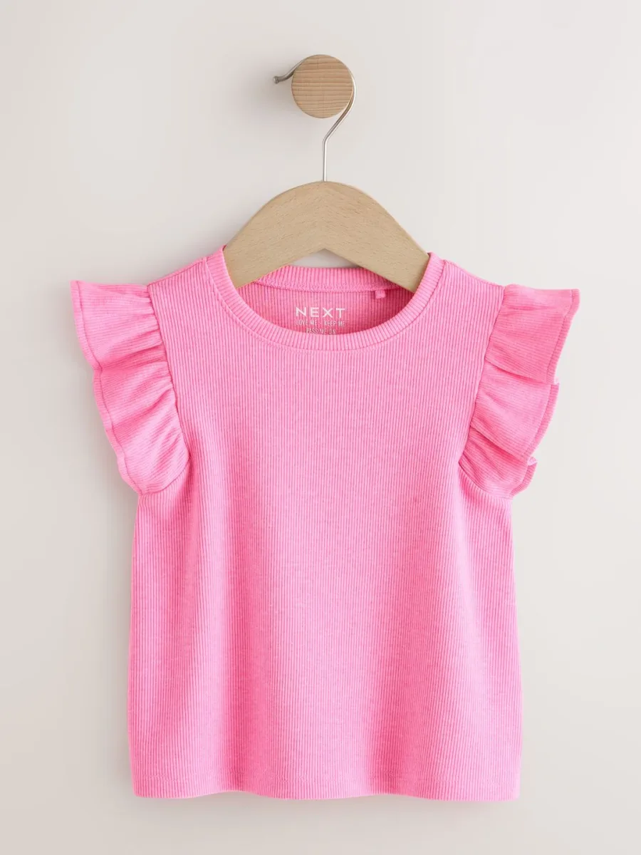 Flutter Sleeve Ruffles Top