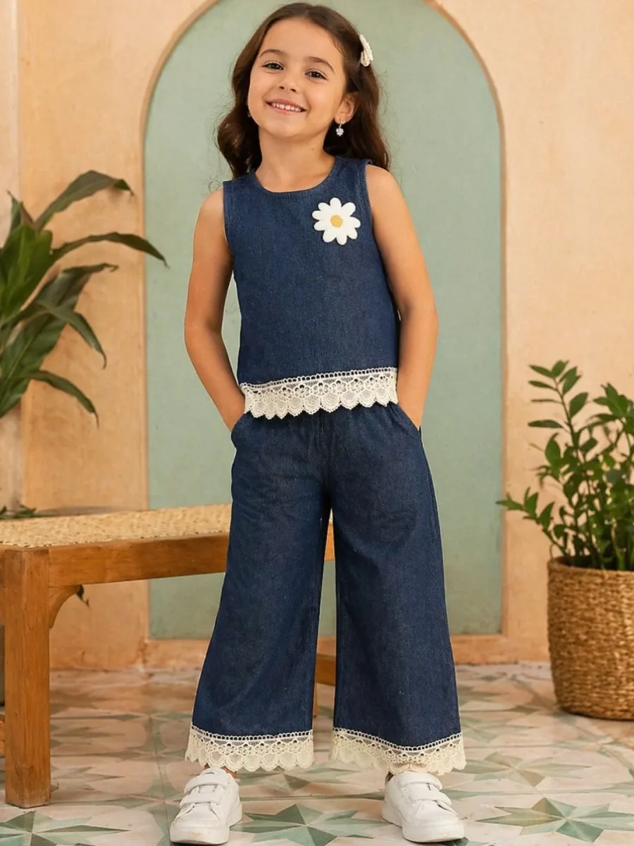 Girls Denim Co-ord Set
