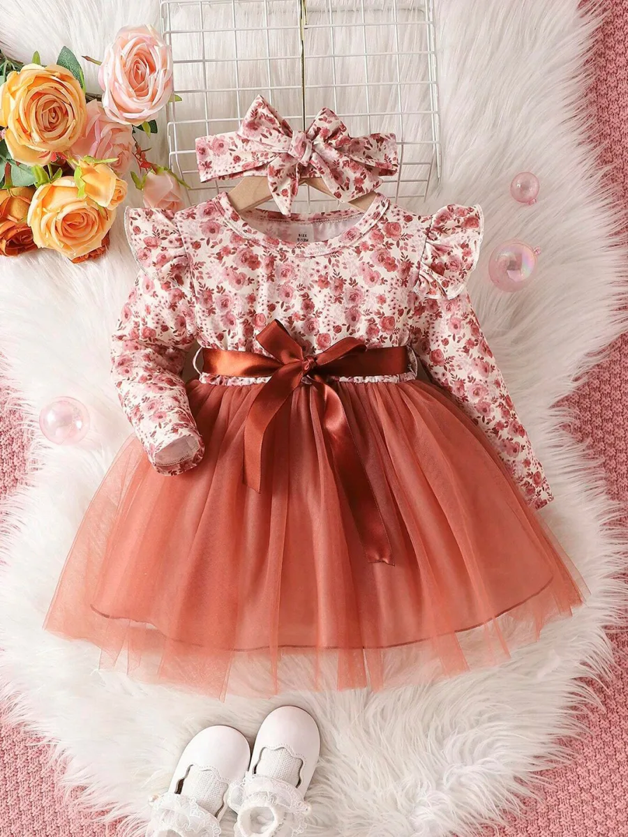Floral Net Fit & Flare Dress