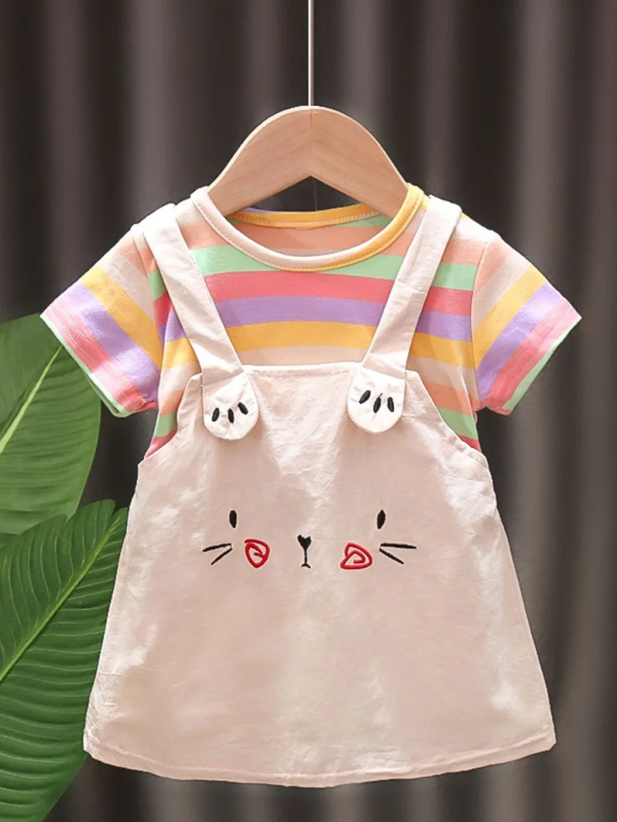 Girls Cotton Pinafore Dress