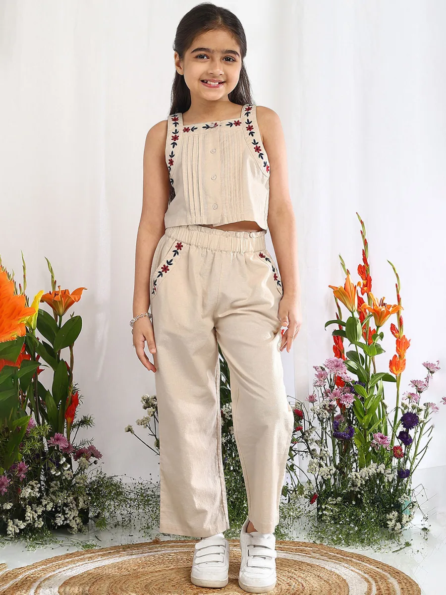 Crop Top with Trousers
