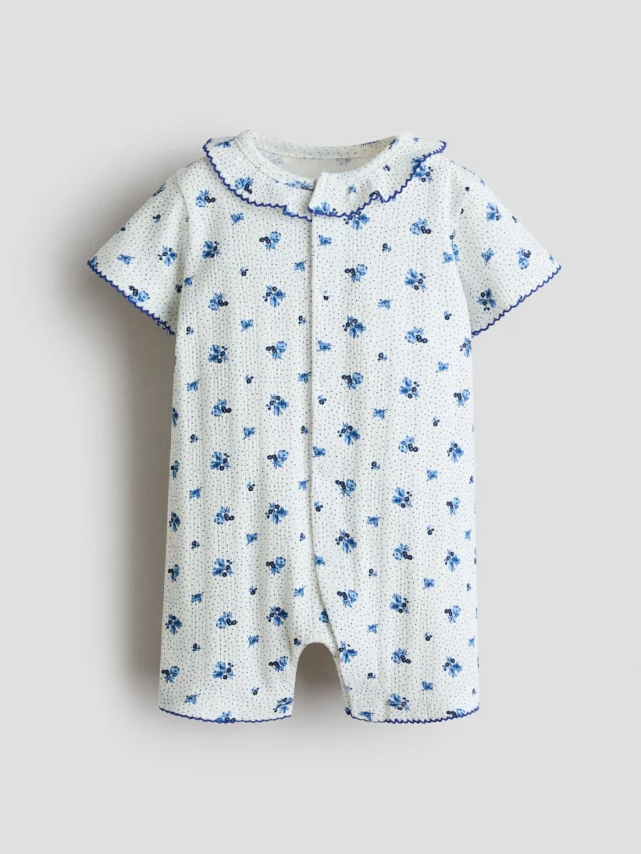 Floral-Print Cotton Rompers