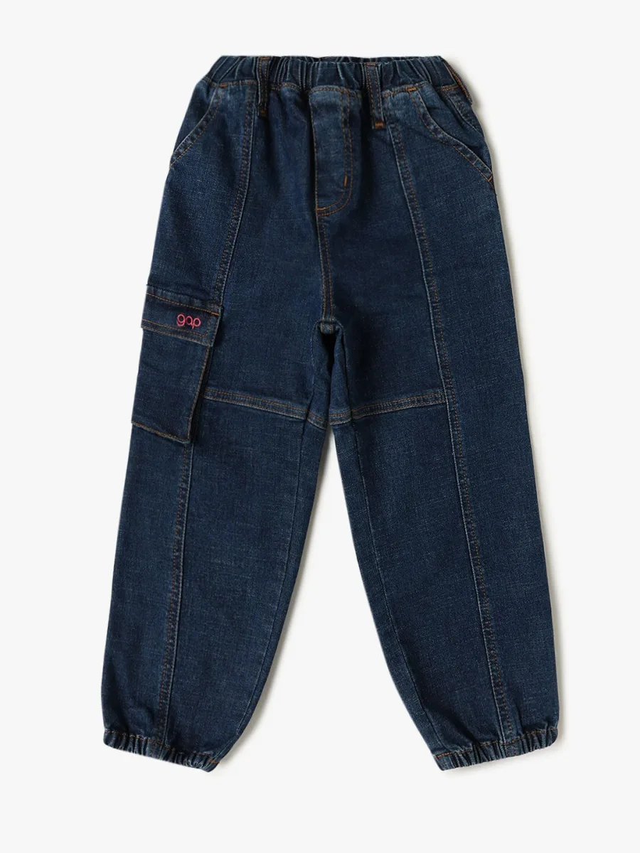 Girls Stretchable Cargo Jogger
