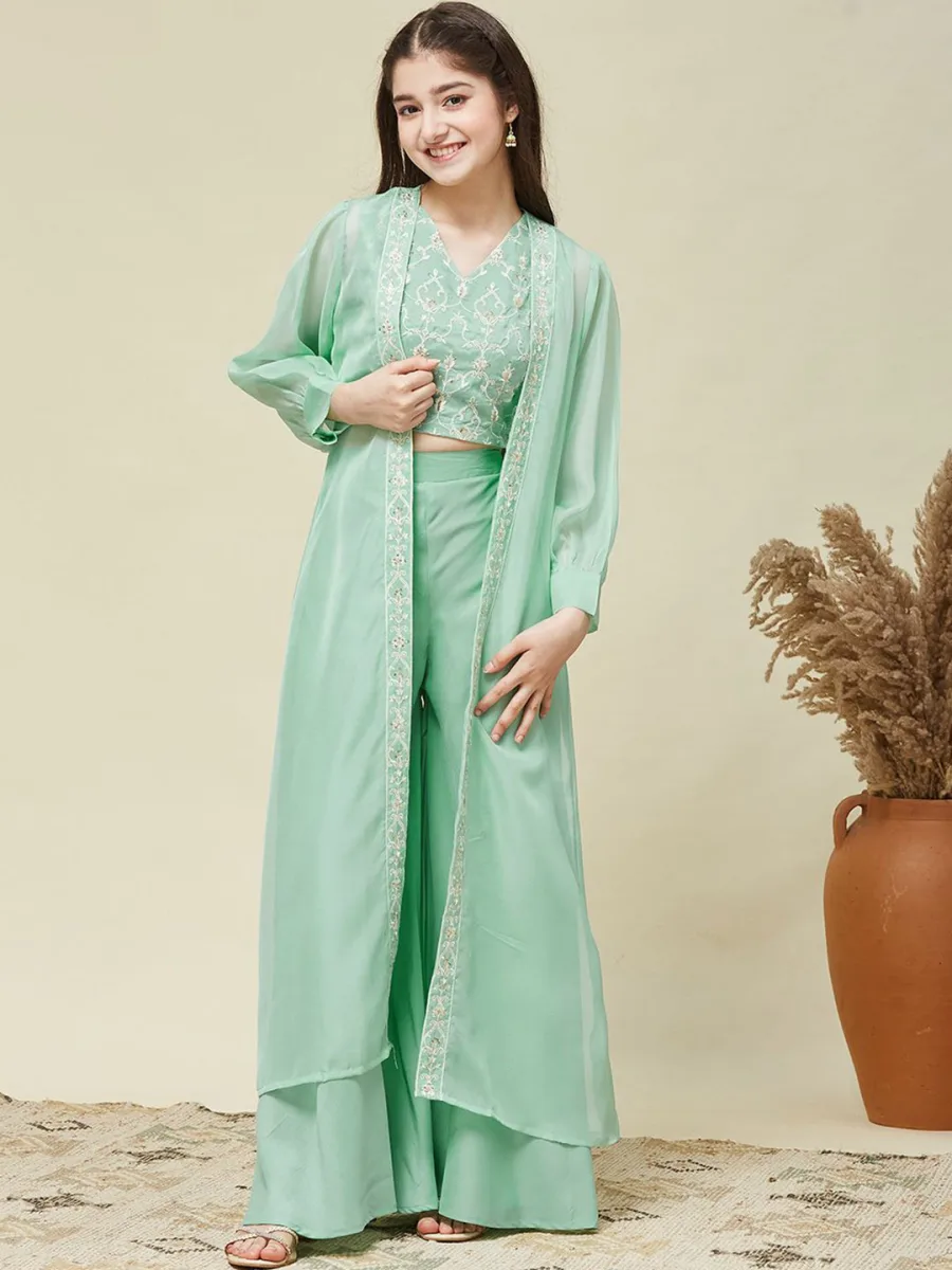 Girls Embroidered Co-Ord Set