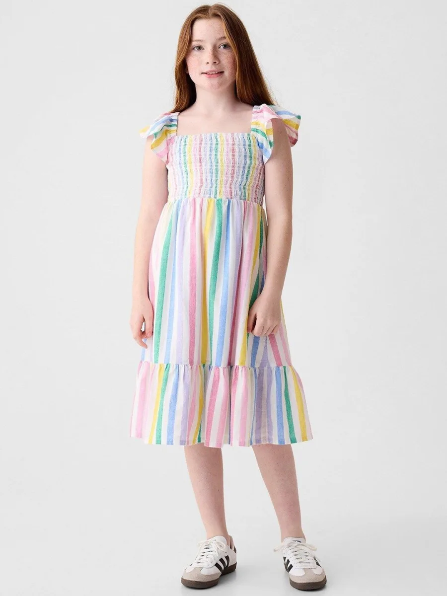 Girls Tiered Midi Dress