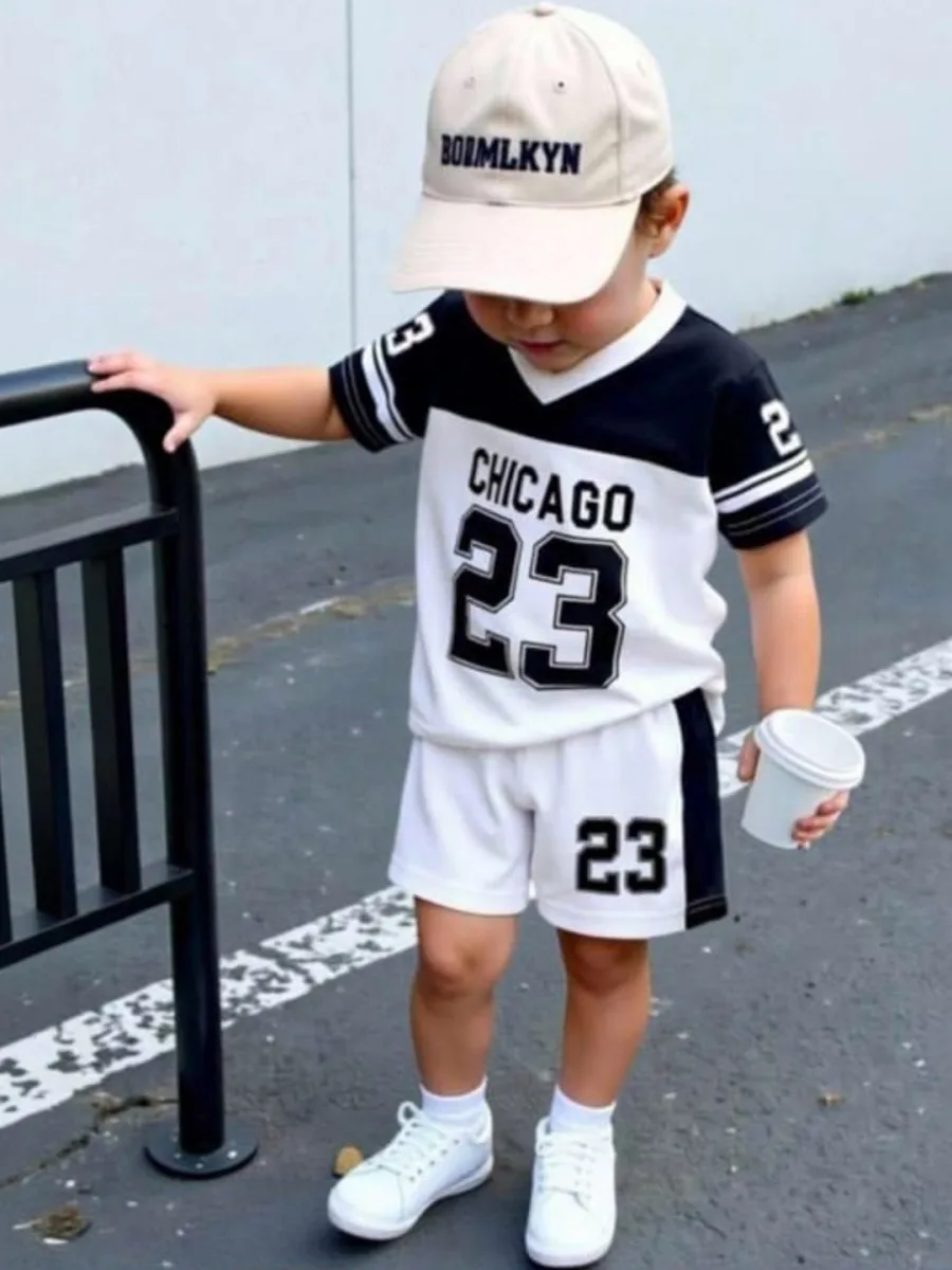 Unisex Kids Printed T-shirt with Shorts