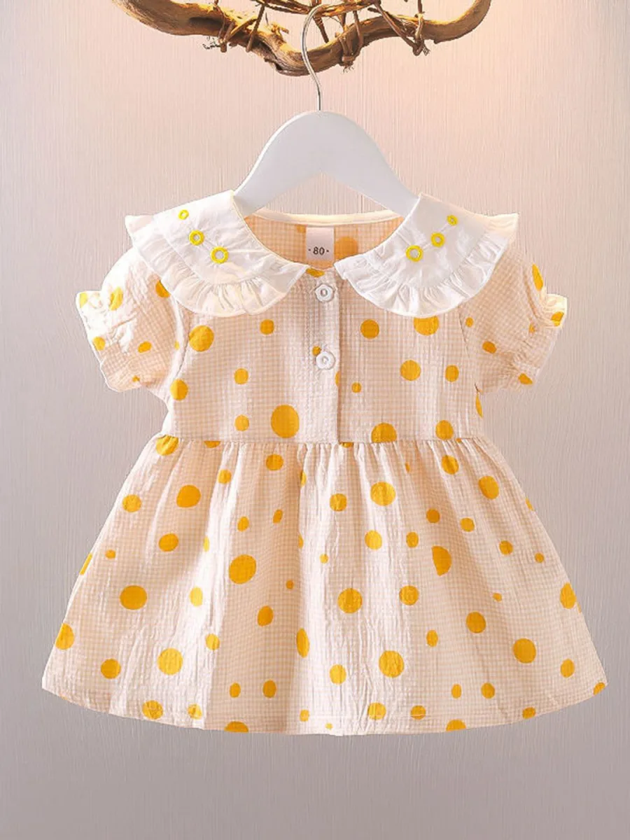 Polka Dot Print Peplum Maxi Dress