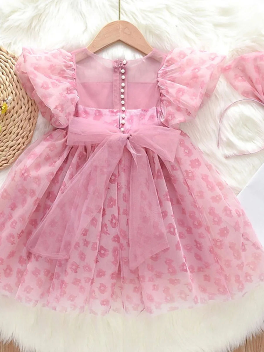 Girls Floral Print Dress