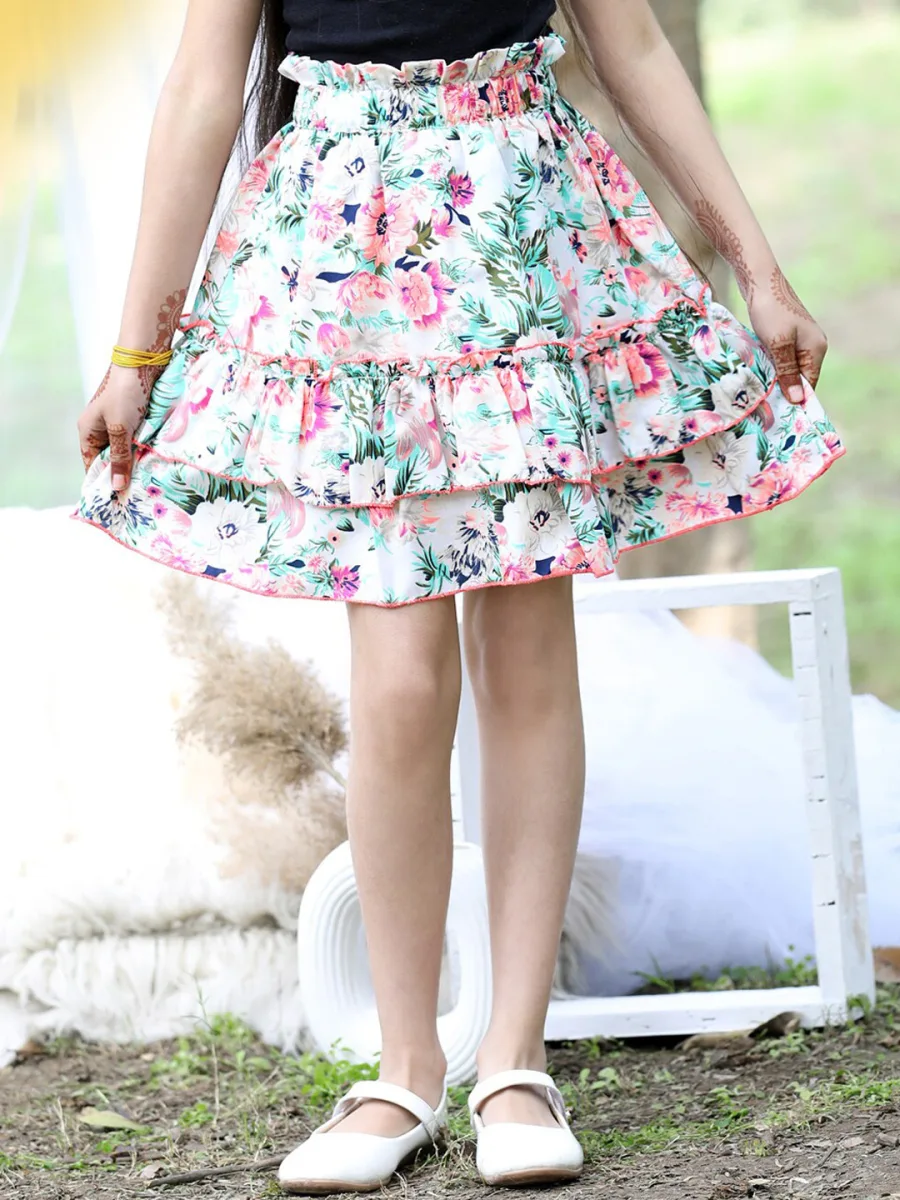Girls Flared Above Knee Skirt