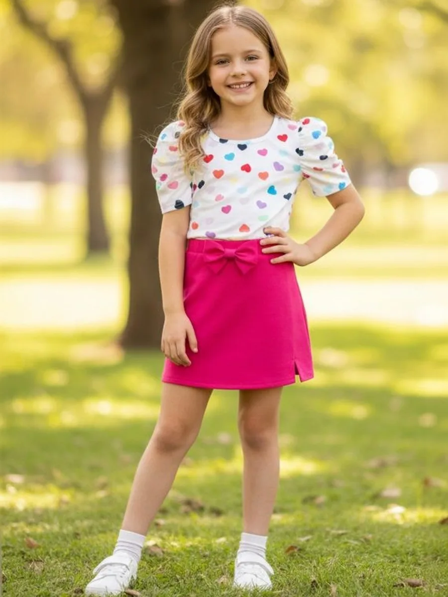 Girls Printed Clothing Set