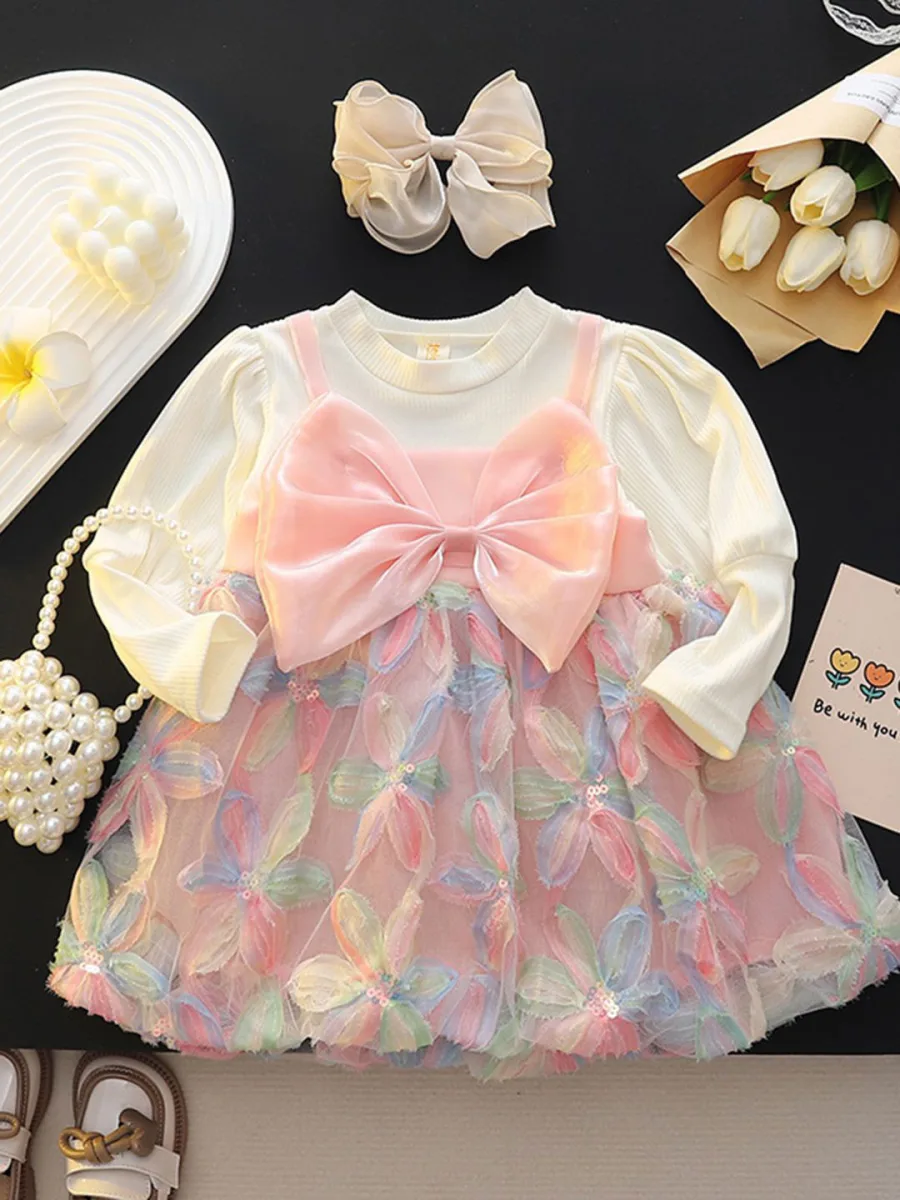 Girls Print Fit & Flare Dress