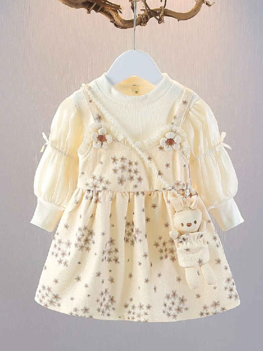 Girls Floral Printed Dress