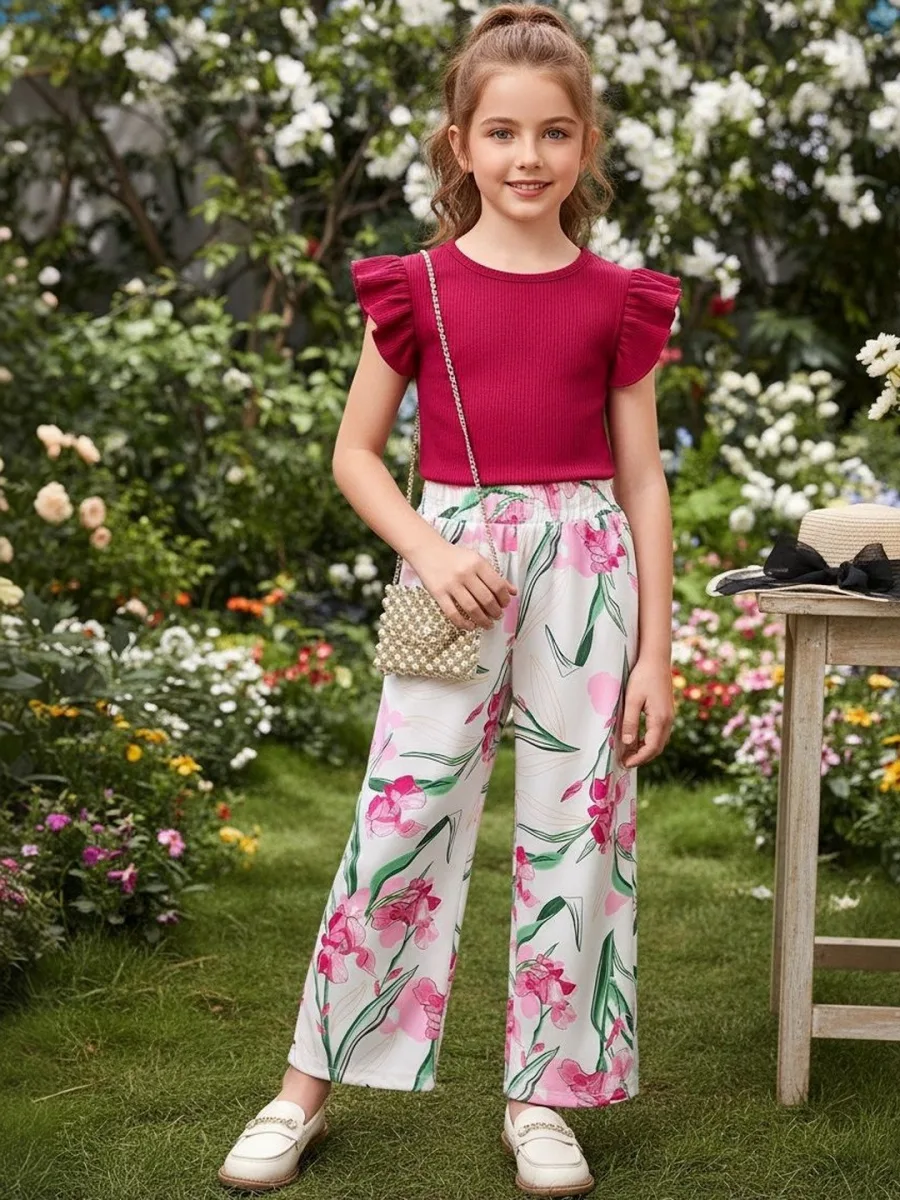 Girls Top with Trousers