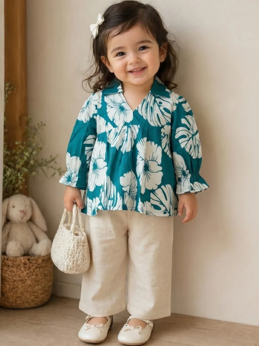 Girls Printed Clothing Set