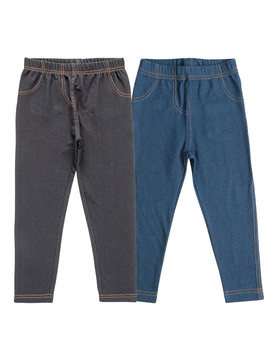 Girls Pack Of 2 Jeggings