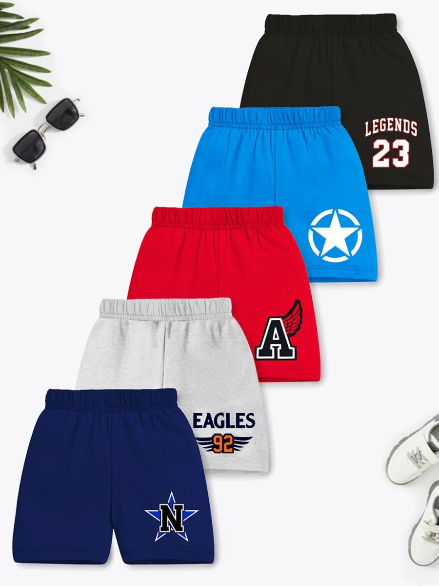Kids Pack of 5 Cotton Shorts