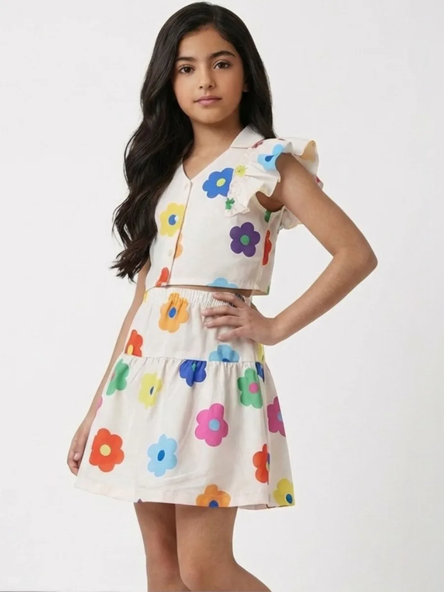 Girls Top with Skirt