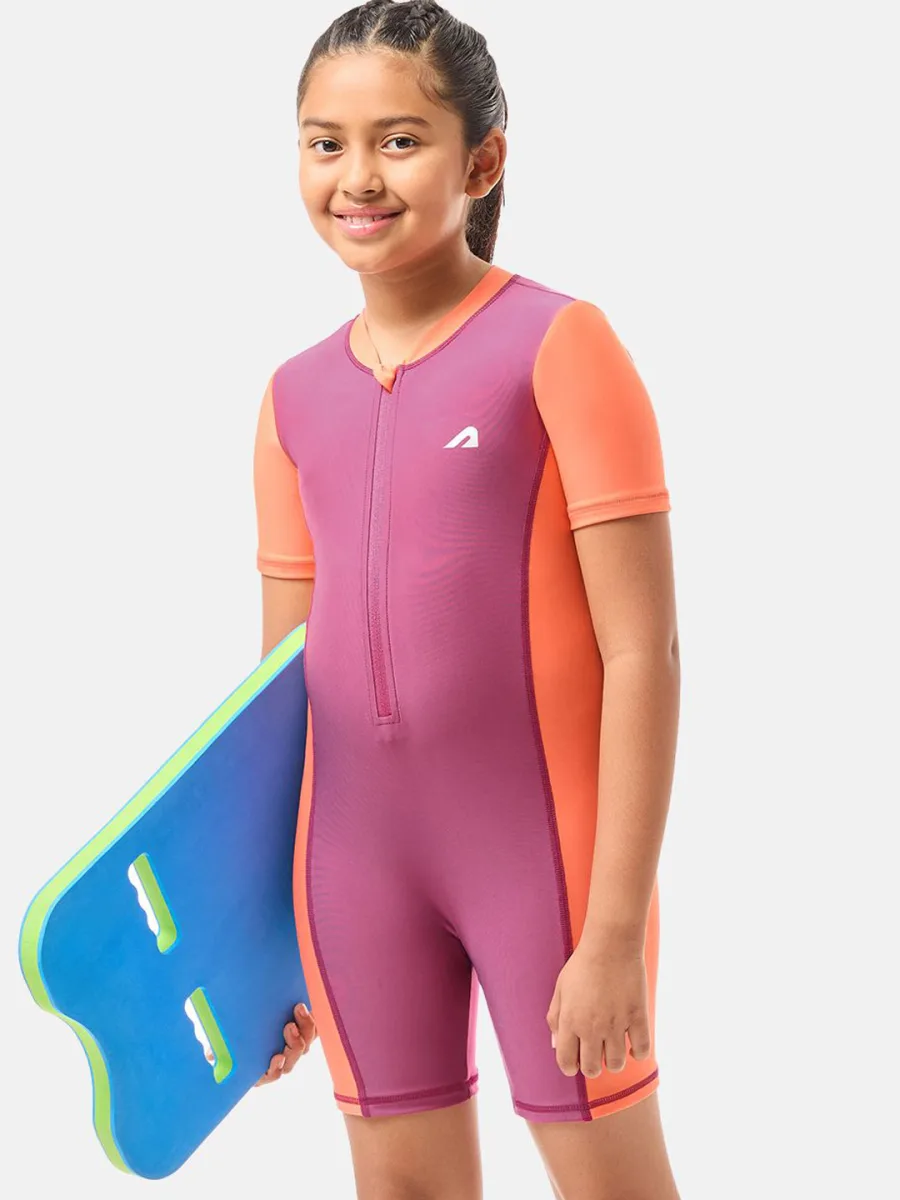 Girls Round Neck Legsuit