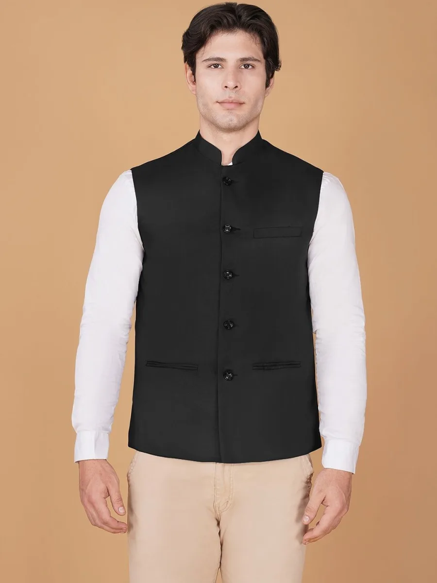 Cotton Woven Nehru Jacket