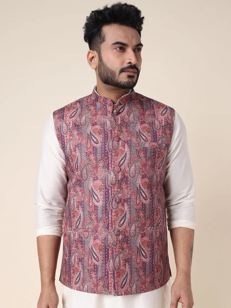 Printed Woven Nehru Jacket