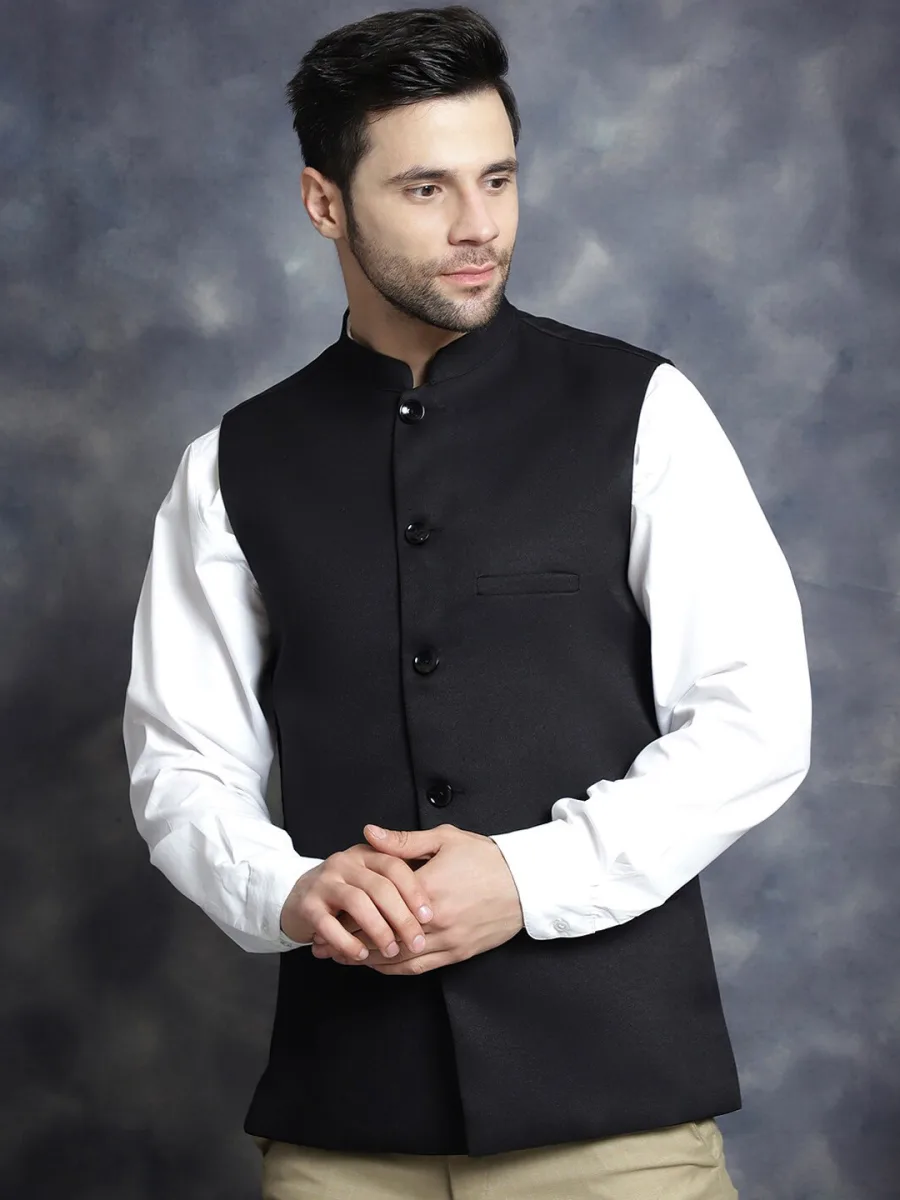 Mandarin Collar Nehru Jacket