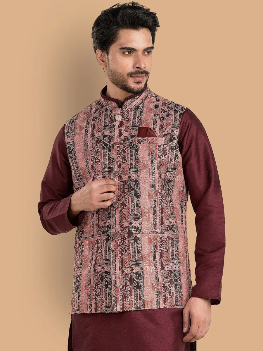 Woven Design Nehru Jacket