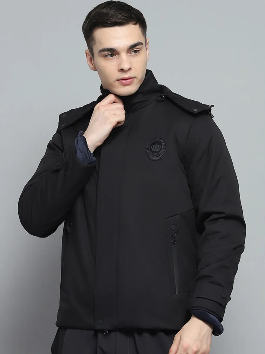 Men Solid Sporty Jacket